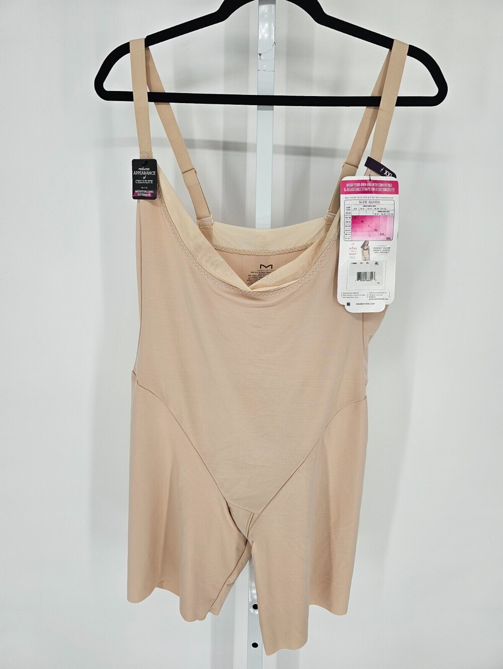 Maidenform Womens Sz XXL Full Torso Body Shaper Slimmer Beige Sculpts NEW
